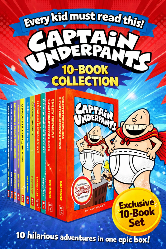 Captain Underpants: 10 Book Set